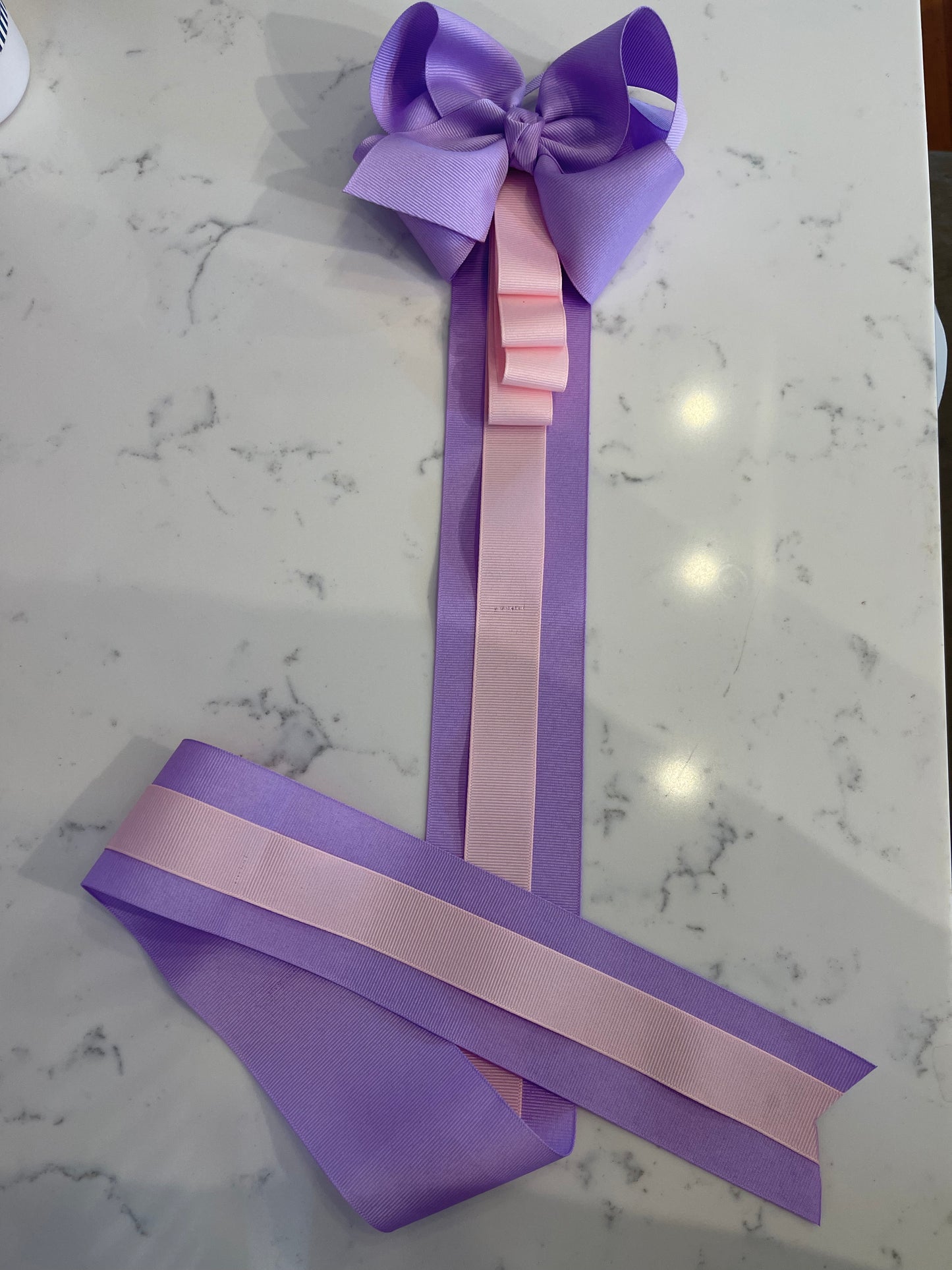 King Two Tone Bow/Headband Holder Hot Purple/Lilac