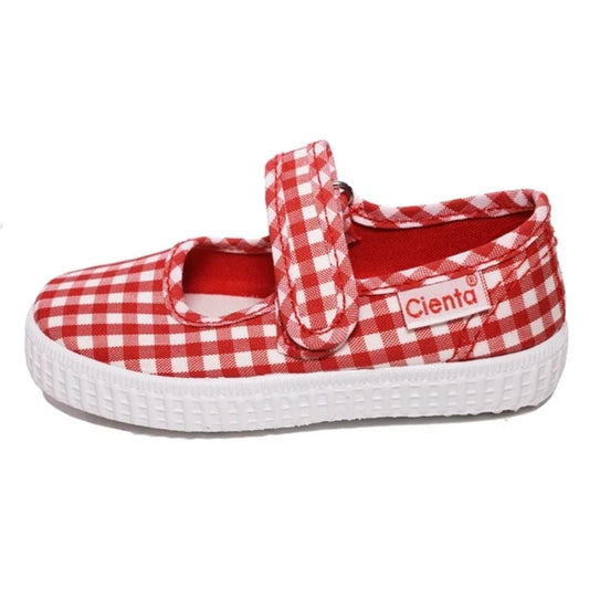 Mary Jane Canvas Red Gingham